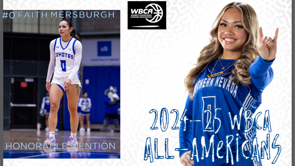 The Coyote Family is 🔥🔥 up to congratulate Faith Mersburgh on being named a “2024-25 Women’s Basketball Coaches Association” All-American Honorable Mention. Mersburgh averaged 6.1 PPG, 5.3 RPG and a team best 5.53 APG this season.
🐺🏀😤 #WinTheDay #WBCAAllAmerican