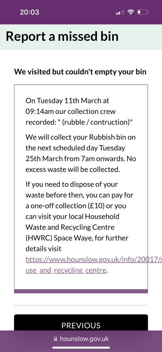 .<a href="/LBofHounslow/">Hounslow Council</a> Hi,
Just wondering when a muddy doormat and some muddy cardboard became known as ‘rubble or construction waste’. Thanks #rubbishandrecycling #hounslowcouncil #binmen