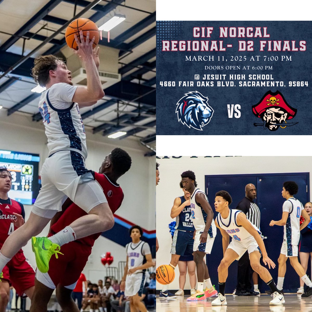 Big time CIF NorCal Championship game tonight <a href="/DCALionsMBB/">Destiny Christian Academy Men's Basketball</a> vs Jesuit High!!

<a href="/jaylen_valdez24/">Jaylen Valdez</a> and the DCA Lions are ready for battle 🔥

<a href="/Go_DCAAthletics/">Go DCA Athletics</a> | <a href="/DCALionsMBB/">Destiny Christian Academy Men's Basketball</a>