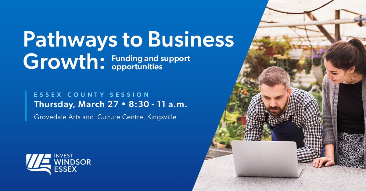 Invest WindsorEssex (@_investwe) on Twitter photo ๐จ Added Speakers Alert! ๐จ
Weโre excited to announce that representatives from <a href="/bdc_ca/">BDC</a> and <a href="/ExportDevCanada/">EDC</a> will be joining us to share ๐ญ๐๐ซ๐ข๐๐ ๐ฌ๐ฎ๐ฉ๐ฉ๐จ๐ซ๐ญ ๐ฌ๐จ๐ฅ๐ฎ๐ญ๐ข๐จ๐ง๐ฌ!
Don't miss this event to hear from experts about funding opportunities and support programs to ๐จ Added Speakers Alert! ๐จ
Weโre excited to announce that representatives from <a href="/bdc_ca/">BDC</a> and <a href="/ExportDevCanada/">EDC</a> will be joining us to share ๐ญ๐๐ซ๐ข๐๐ ๐ฌ๐ฎ๐ฉ๐ฉ๐จ๐ซ๐ญ ๐ฌ๐จ๐ฅ๐ฎ๐ญ๐ข๐จ๐ง๐ฌ!
Don't miss this event to hear from experts about funding opportunities and support programs to