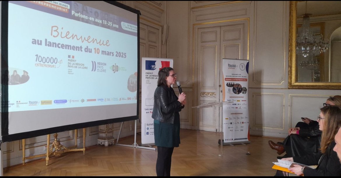 WEISSPauline1's tweet photo. #8mars #Journeedroitsdesfemmes

📣 Présente hier pour la Région @paysdelaloire au lancement par @100000e entrepreneurs et @Prefet44 
de la 13e édition des semaines de sensibilisation des jeunes à l’#entrepreneuriat des #femmes  en Pays de la Loire au sein de la Préfecture https://t.co/XhA3lbIaBa