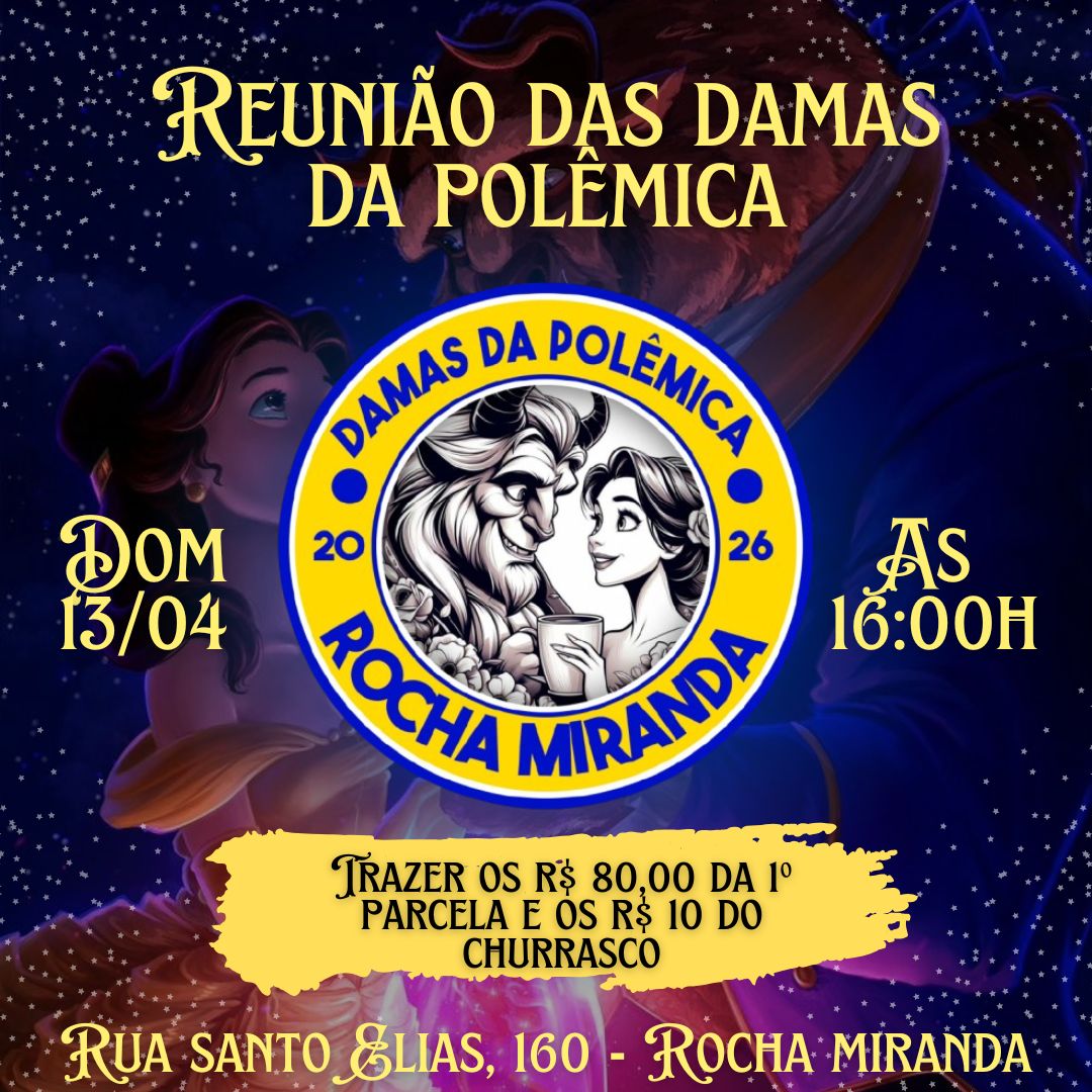 Meninas mudamos pro dia 13/04 pois dia 20 Páscoa   só vem se feliz 🦁⚘️