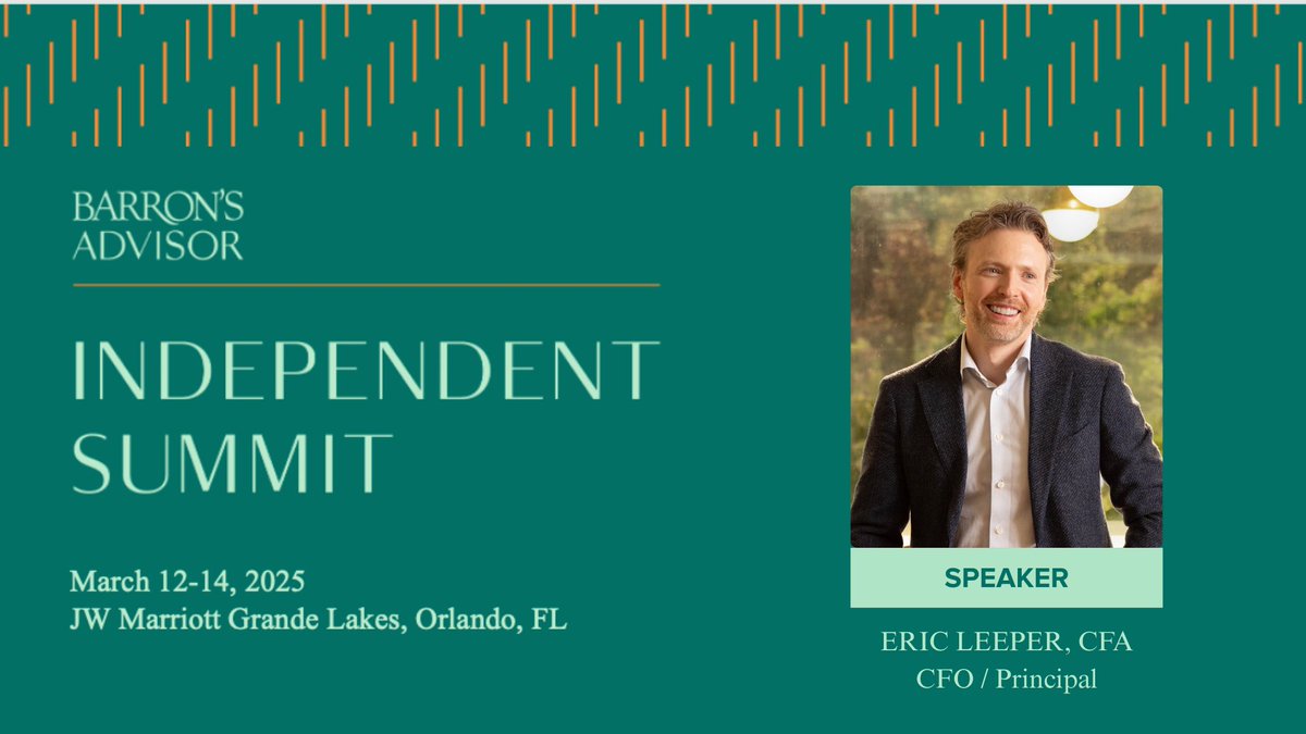 FPTransitions's tweet image. We’re headed to Barron’s Advisor Independent Summit in Orlando, FL! 🌴

Find Eric speaking: 

📅 Friday, March 14th
🕗 8:50 AM – 9:40 AM
📍 Palazzo Ballroom

#BAIndependent #FPTransitions #FinancialAdvisor #FinServ #WealthManagement #RIA