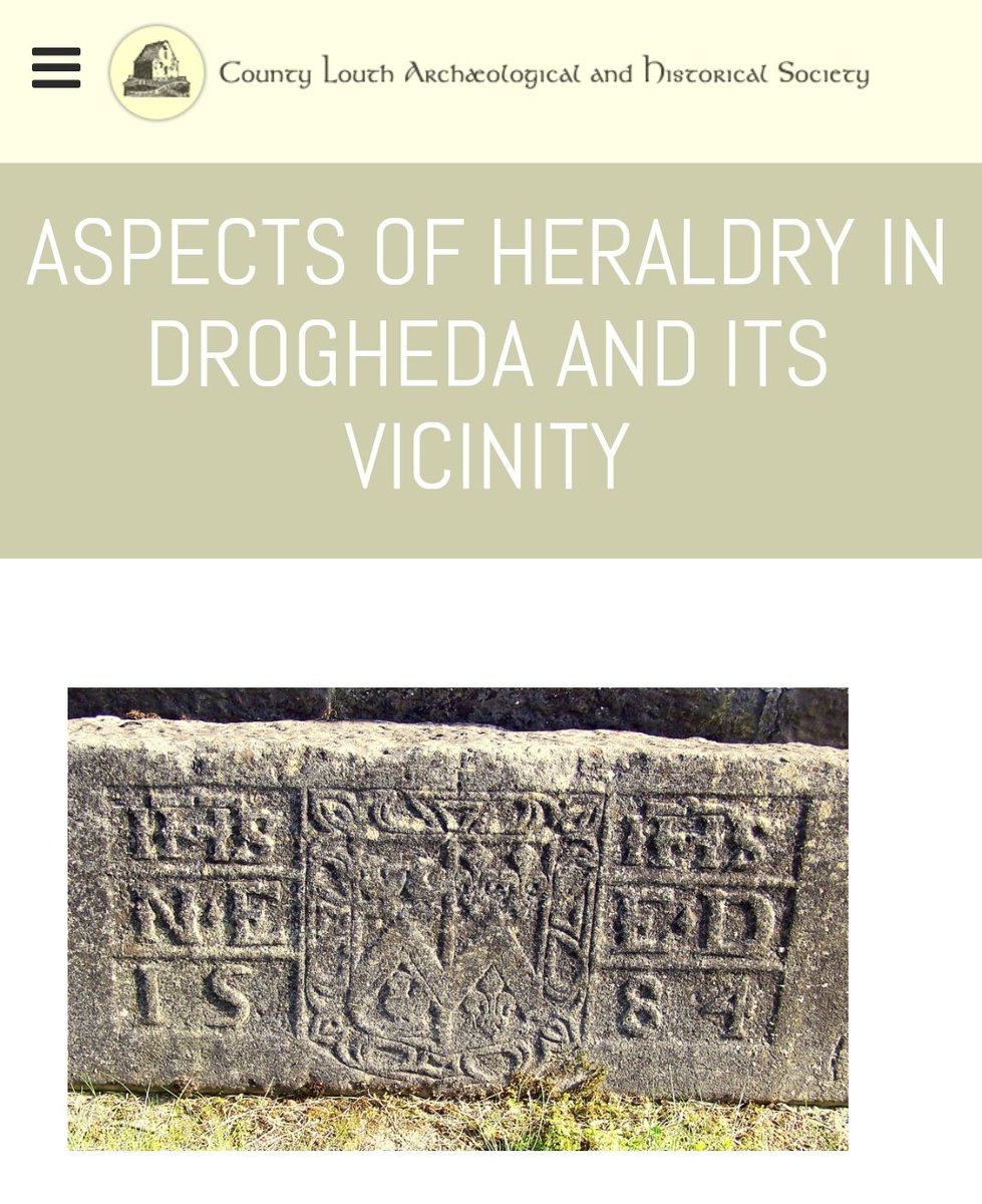 Our first Spring lecture for 2025 will be held on Thursday, March 20th at 8pm online via Zoom. 

Speaker: Séamus Bellew, Lecturer, DKIT.
Title: Aspects of Heraldry in Drogheda and its Vicinity.

Attendance is open to all. No registration is required.
clahs.ie/events/aspects…