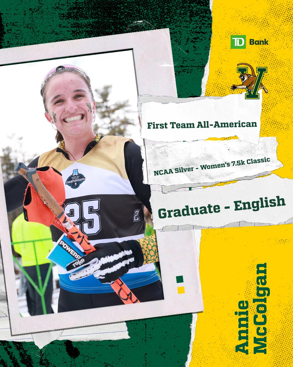 With a 2nd place finish in the NCAA Championships 7.5k Classic &amp; a 12th place finish in the 20k Freestyle <a href="/UVMSkiing/">UVM Ski Team</a>'s Annie McColgan is the <a href="/TDBank_US/">TD Bank</a> Student-Athlete of the Week!
#LetsRally