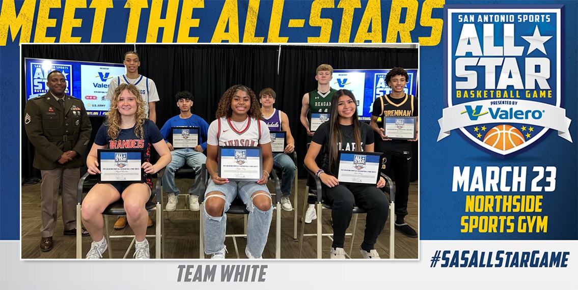 Tonight on <a href="/ksatnews/">KSAT 12</a> at 6 PM meet Abigail Burdette, Kayla King &amp; Jadeyn Perez who were chosen for the <a href="/SA_Sports/">San Antonio Sports</a> All-Star Basketball Game 3-Point Contest pres. by @valeroenergy. Congrats! #SASAllStarGame players, we are ready to see you hit your treys on Sunday, March 23!🏀