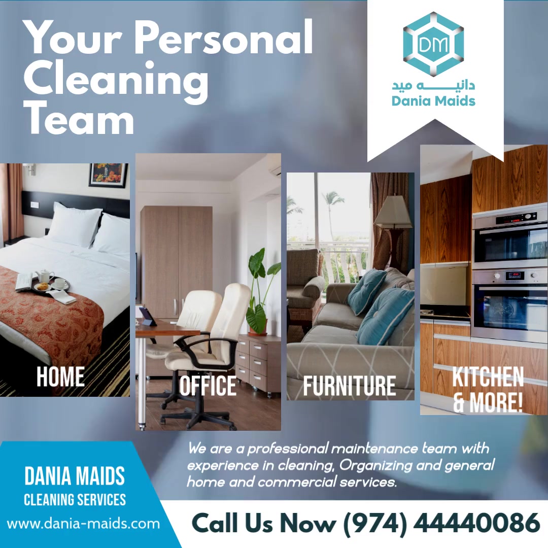 DaniaMaids's tweet photo. Looking for the **best cleaning company in Qatar**? 🏠 Discover spotless spaces with Dania Maids Cleaning. From homes to offices, we've got you covered. Visit https://t.co/m1w1Q1NX4n or call +974 44440086, +974 33337410. #CleaningCompanyQatar #QatarMaids #DohaCleaning https://t.co/o6iy27sJ68