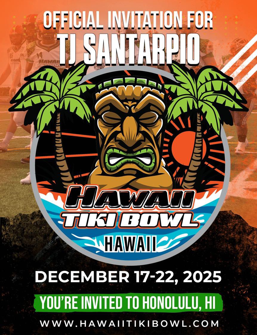 tjsantarpio8's tweet image. Thank you @FillippSAU for the invite to the 2025 Hawaii Tiki Bowl!
@Coach1Matthews @OCHS_Football