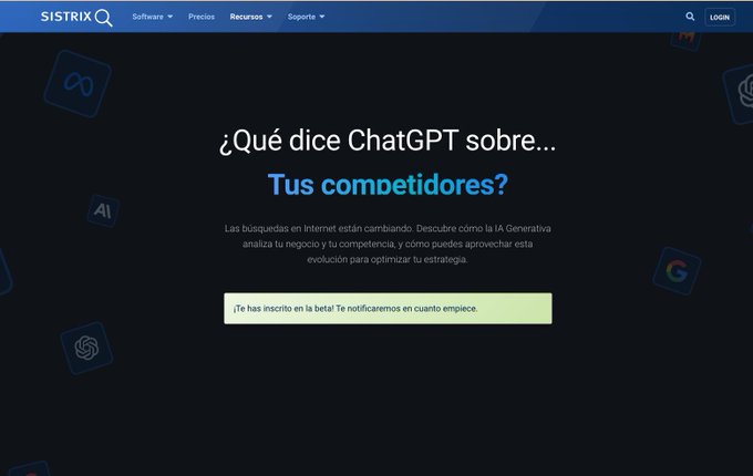 MGMELSYSTEMS's tweet image. SISTRIX lanza una Beta con IA. 
►ai.sistrix.com/es/

😎#SEO #SISTRIX #IA