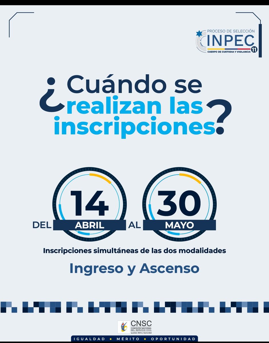 📢¡Únete al <a href="/INPEC_Colombia/">INPEC Colombia</a> y disfruta de la estabildad laboral que ofrece la carrera administrativa!
El #ProcesoSelecciónCNSC INPEC 11 ofertará 1.200 vacantes, 900 para el cargo de Dragonenantes, dirigido a jóvenes entre los 18 y 25 años.