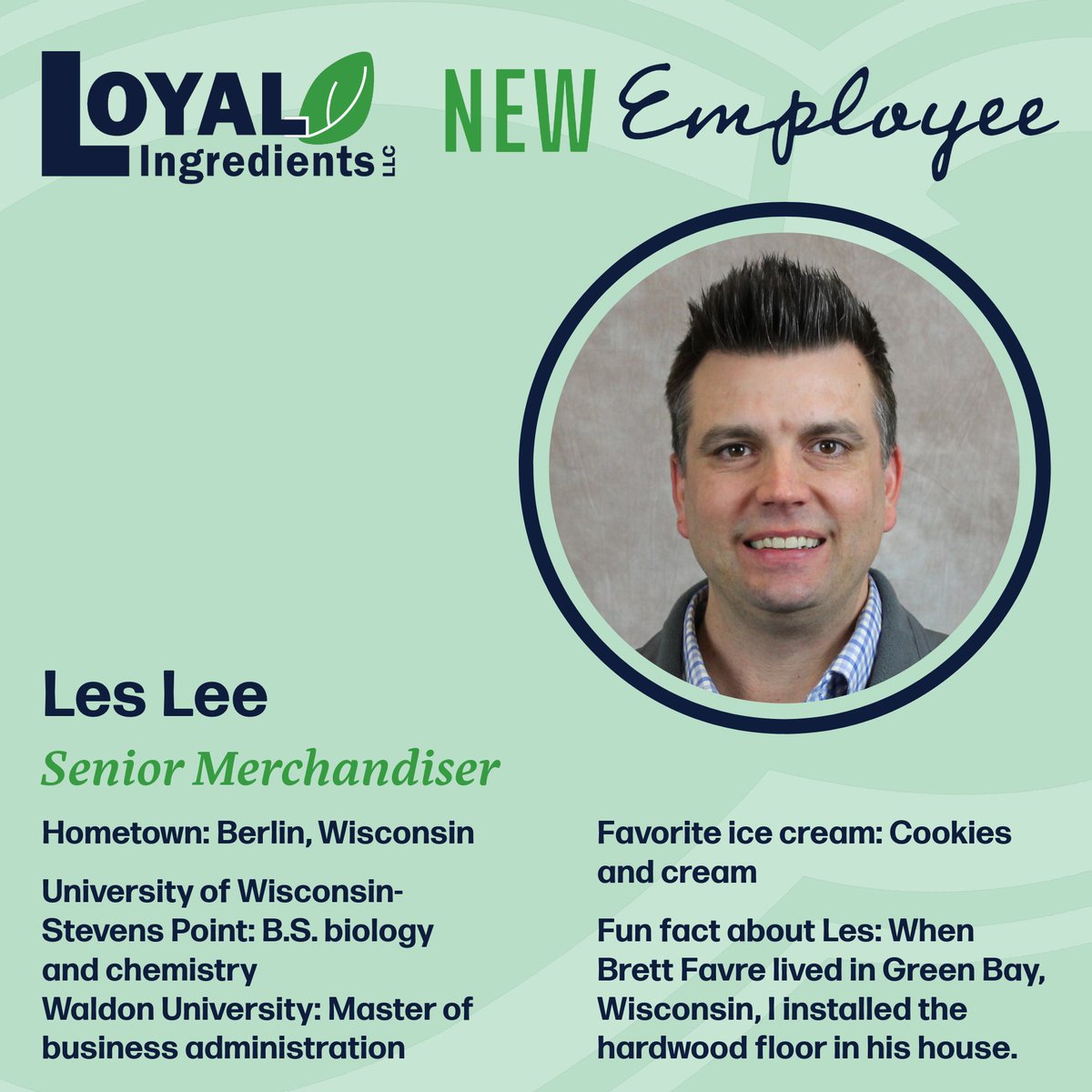 VitaPlusCorp's tweet photo. ⭐We're welcoming Les Lee to the Loyal Ingredients team! ⭐

Les recently joined Loyal Ingredients as a senior merchandiser. We are excited to add his talents and expertise to the team! 

Read more about Les: https://t.co/0bUYPTOEEQ https://t.co/YBrgbDj47O