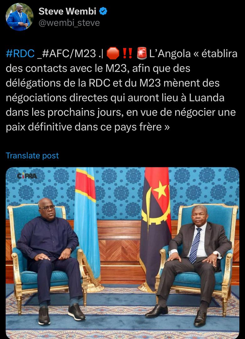 Négociation directe avec les condamnés à mort et une cagnotte de 5 millions X 3=15 millions (+8Millions )pr les arrêter ,les pantins sont invités et se font maître du jeu ..Cahier de charge ? Un seul point a l'ordre du jour "Démission" Ça passe où ça casse ,que le meilleur gagne.