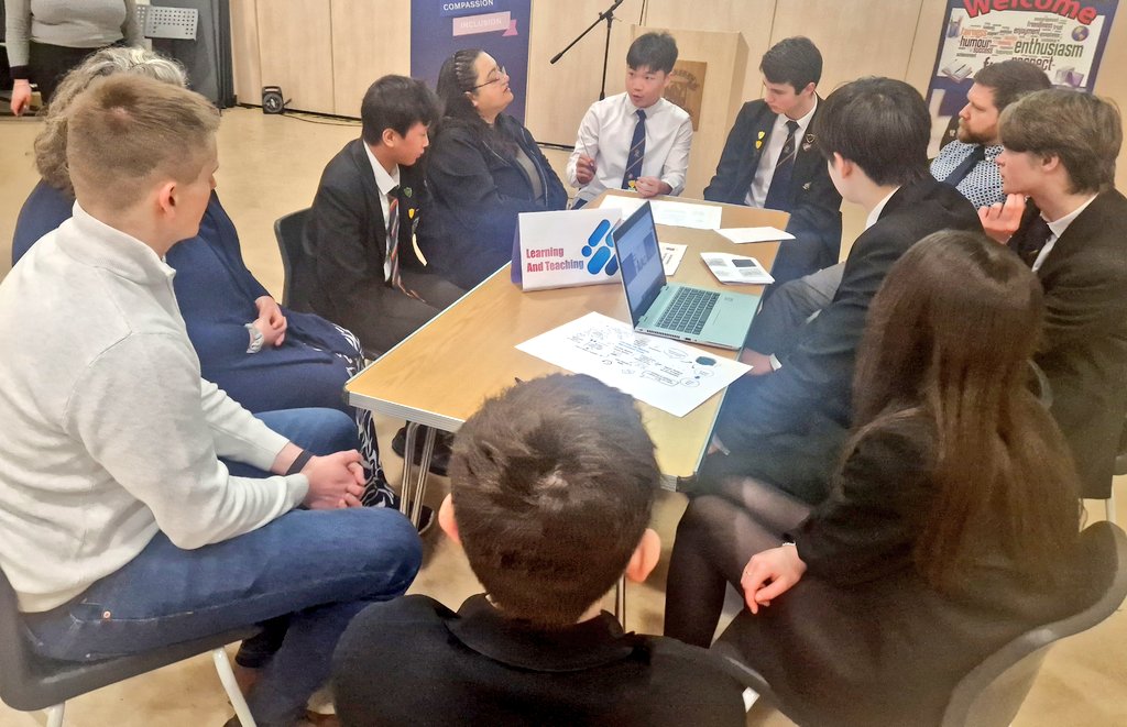 BearsdenAcademy's tweet image. Young people, staff, parents,  carers &amp;amp; #partnerships #workedtogether  to consider strengths,  developments &amp;amp; next steps within key areas: Wider Achievement, Outdoor Learning, Learning and Teaching, DYW, Digital Learning, and  STEM. 
We had reflective &amp;amp; insightful discussions!🤩