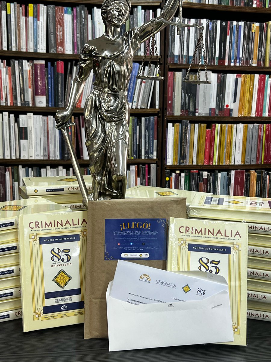 📚✨ ¡Hoy es un día especial! ✨📚  
Comienzan los envíos del Número 85 Aniversario de la Academia Mexicana de Ciencias Penales a nuestros suscriptores de #SUSCRIPCIONCRIMINALIA2025🎉
¡No te quedes fuera y únete a Círculo Criminalia! ⚖️  

#Criminalia #AcademiaMexicana #Derecho