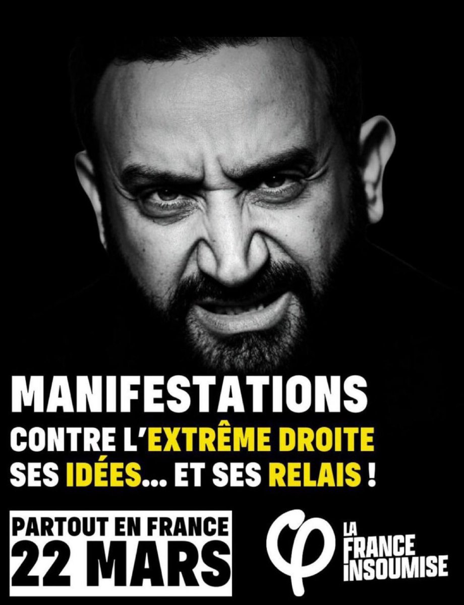 C’est bon, on y est… 
LFI c’est bien le parti national socialiste de l’Allemagne des années 30.
LFI sont bien des nazis.
Soutien à Cyril Hanouna…