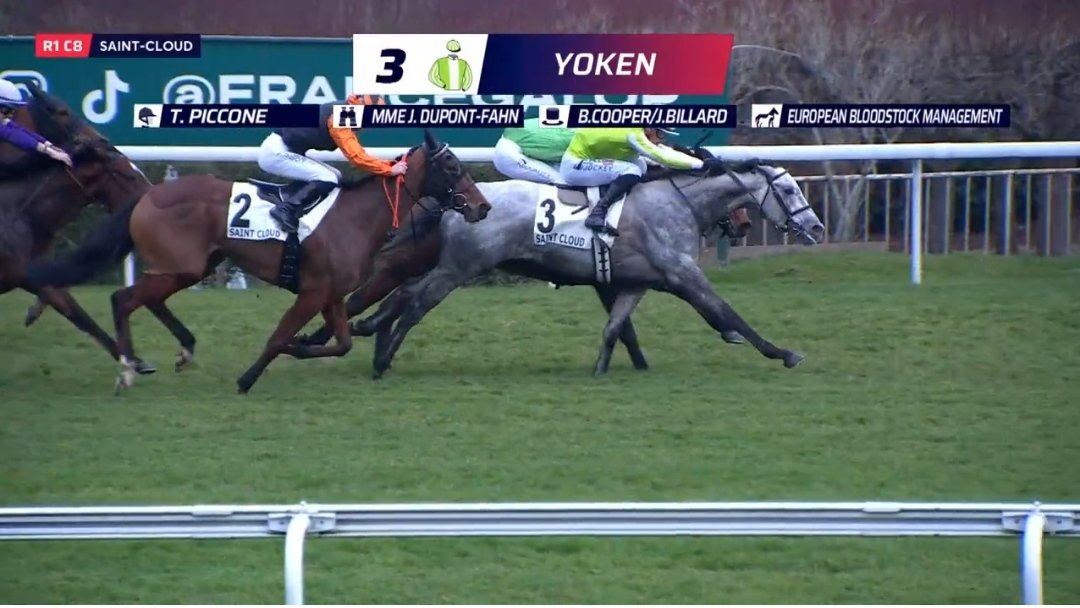 Winner #hippodromesaintcloud# for a great bunch of Irish guys..., bought by myself as a yearling at <a href="/InfoArqana/">ARQANA</a> , an other Peach ride from our jock <a href="/piccone_tony/">Piccone Tony</a> , #getinvolve...