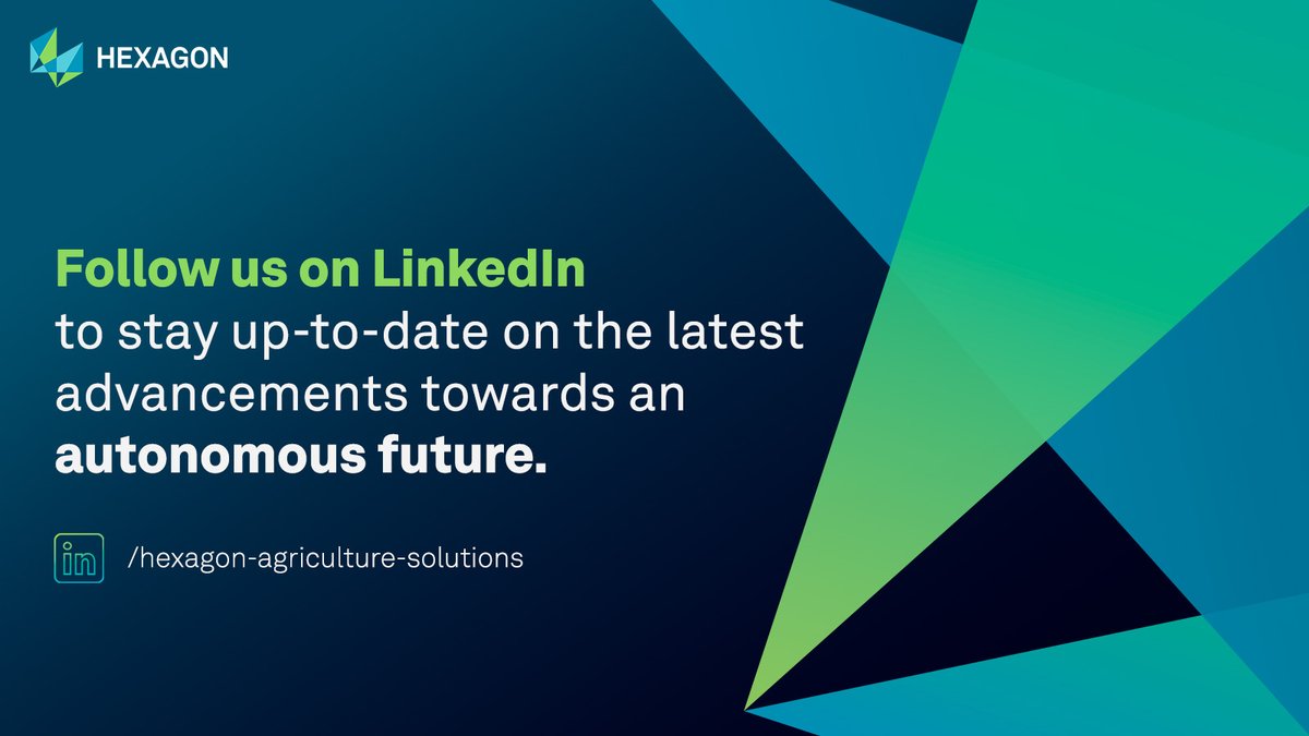 Looking for content in positioning, autonomy, and machine control in agriculture? Follow us on LinkedIn to stay updated on the latest industry news, technical insights, Hexagon updates, and much more!  >>> LinkedIn hxgn.biz/3Et0LhZ