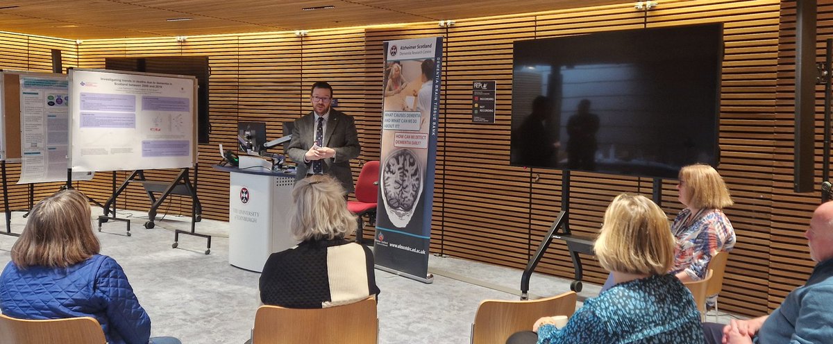 AlzScotDRC's tweet photo. Yesterday we shared our research with some of the centre's recent donors &amp; fundraisers. It was lovely to connect with advocates of #DementiaResearch &amp; express gratitude. Your support makes a difference!
Special thanks to our colleagues for sharing their important work #ThankYou👏 https://t.co/l6MsnrzGdF