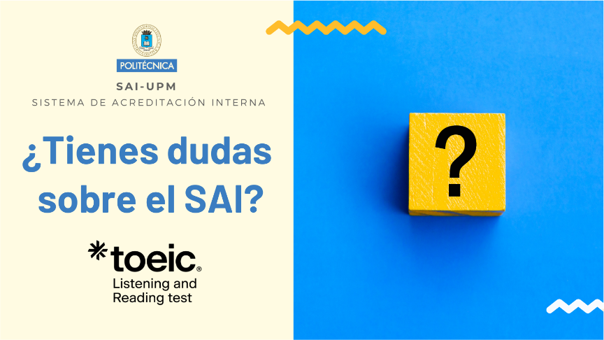 ¡YA ESTÁ ABIERTO EL PLAZO DE INSCRIPCIÓN PARA EL SAI DE DICIEMBRE CON #TOEIC! 

¿Tienes dudas sobre el SAI?

Aquí puedes ver la información más importante y las preguntas más frecuentes

Que no se te pase el plazo, la inscripción se cierra el 11 de abril

capman.es/blog/sai-upm-8…