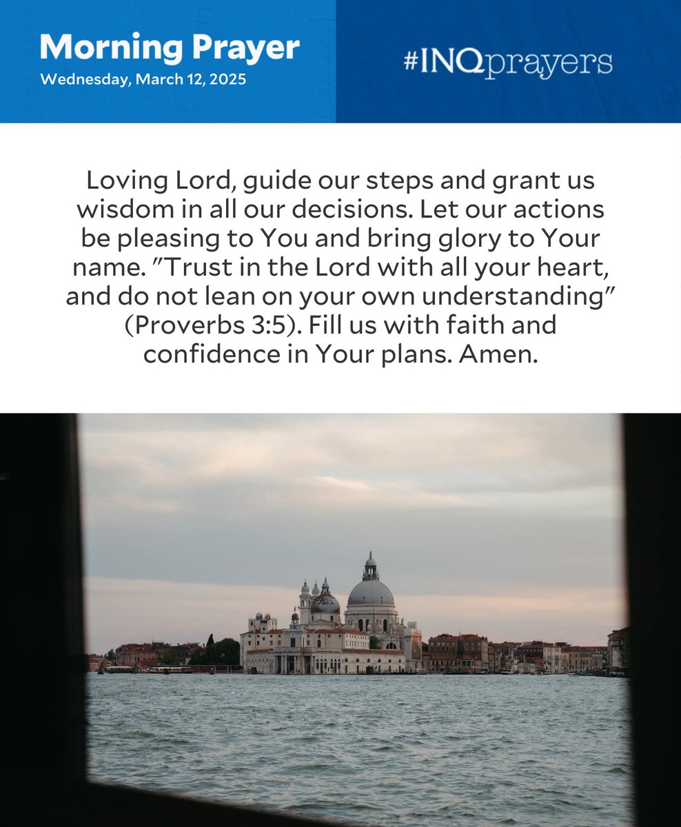 Today's Morning Prayer. #INQPrayers