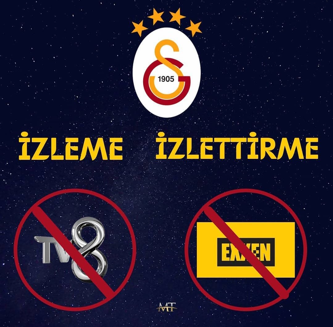 Şahsen ben
Acun ılıcalı'nin TV kanallarını silmiştim
Exxen'e hiç abone de olmadım
Tüm Galatasaraylıların da aynı hassasiyeti göstermesini isterim
İZLEME ve İZLETTİRME