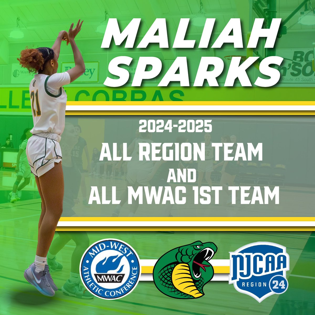Congratulations @maliahsparks on her dedication to this program! Job well done on being selected for the All-Region team!🐍<a href="/CobrasWBB/">Parkland Women's Basketball</a>