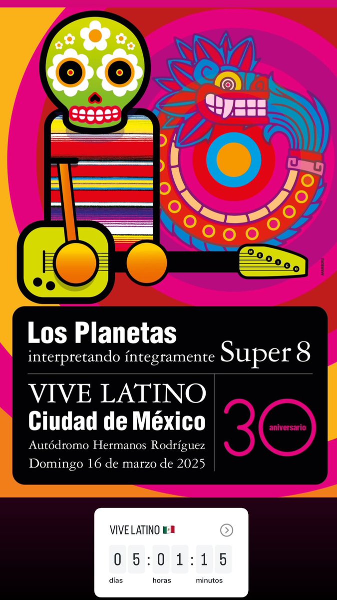 Amigos de México!
5 días para celebrar el Super 8 en el <a href="/vivelatino/">Vive Latino</a> 
16/3/25  - 23:20h
Carpa Intolerante