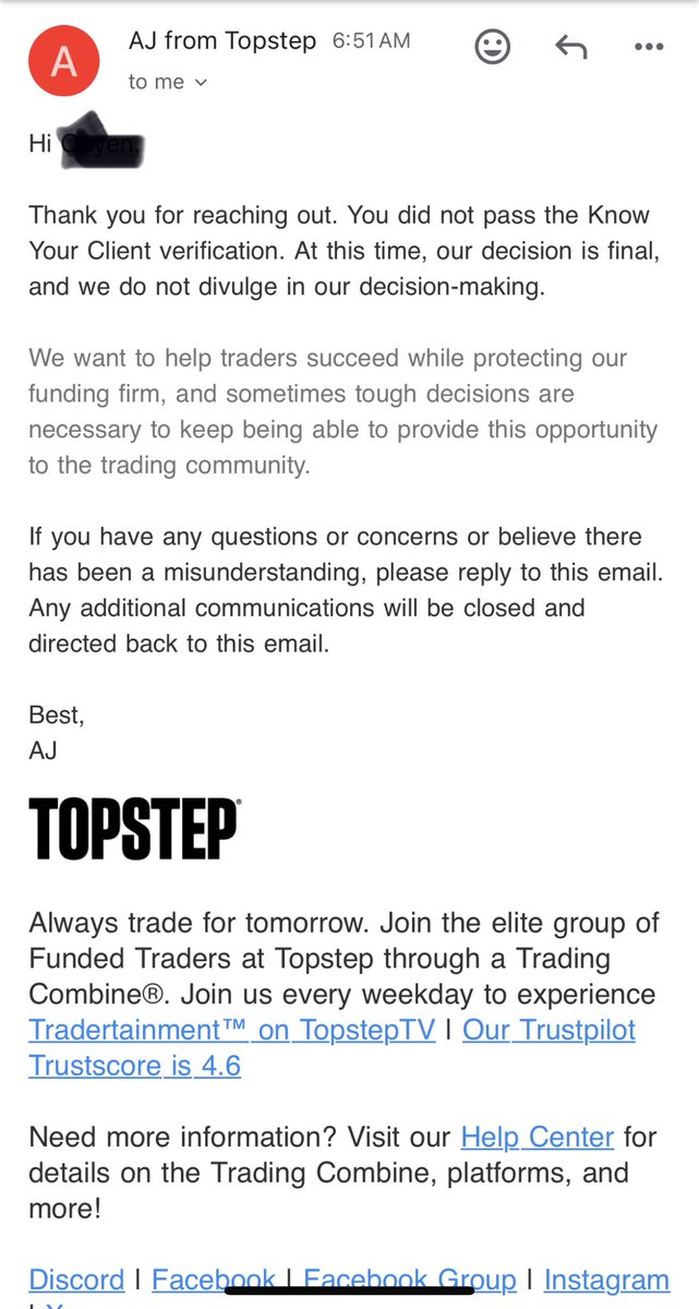 8888trader's tweet photo. @Topstep Should customers deserve the second chance to re-verify if KYC failed. 
I did KYC (driver license &amp; face recognition) &amp; dashboard show completed. 
I uploaded U.S. passport to request the payout. 
I got straight banned from Topstep. https://t.co/bnFNo1U3ug