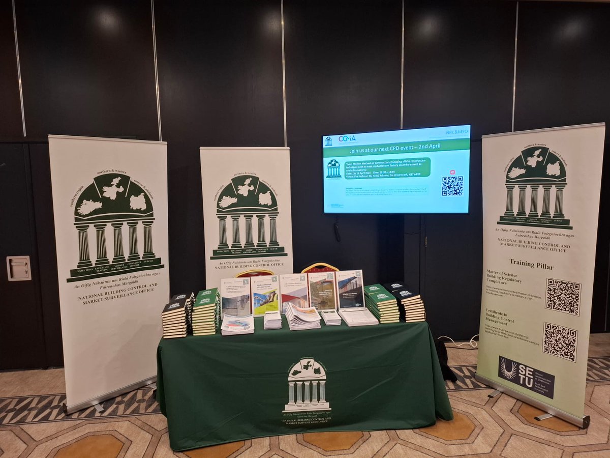 NBCOIreland's tweet image. All set up and ready to go for the IBCI Conference 2025!
#IBCI2025 #BUILDINGCONTROL
@NBCOIreland @CCMALocalGov @LGMAIreland @DeptHousingIRL