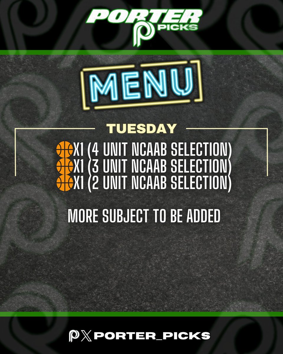 Porter Picks tweet media