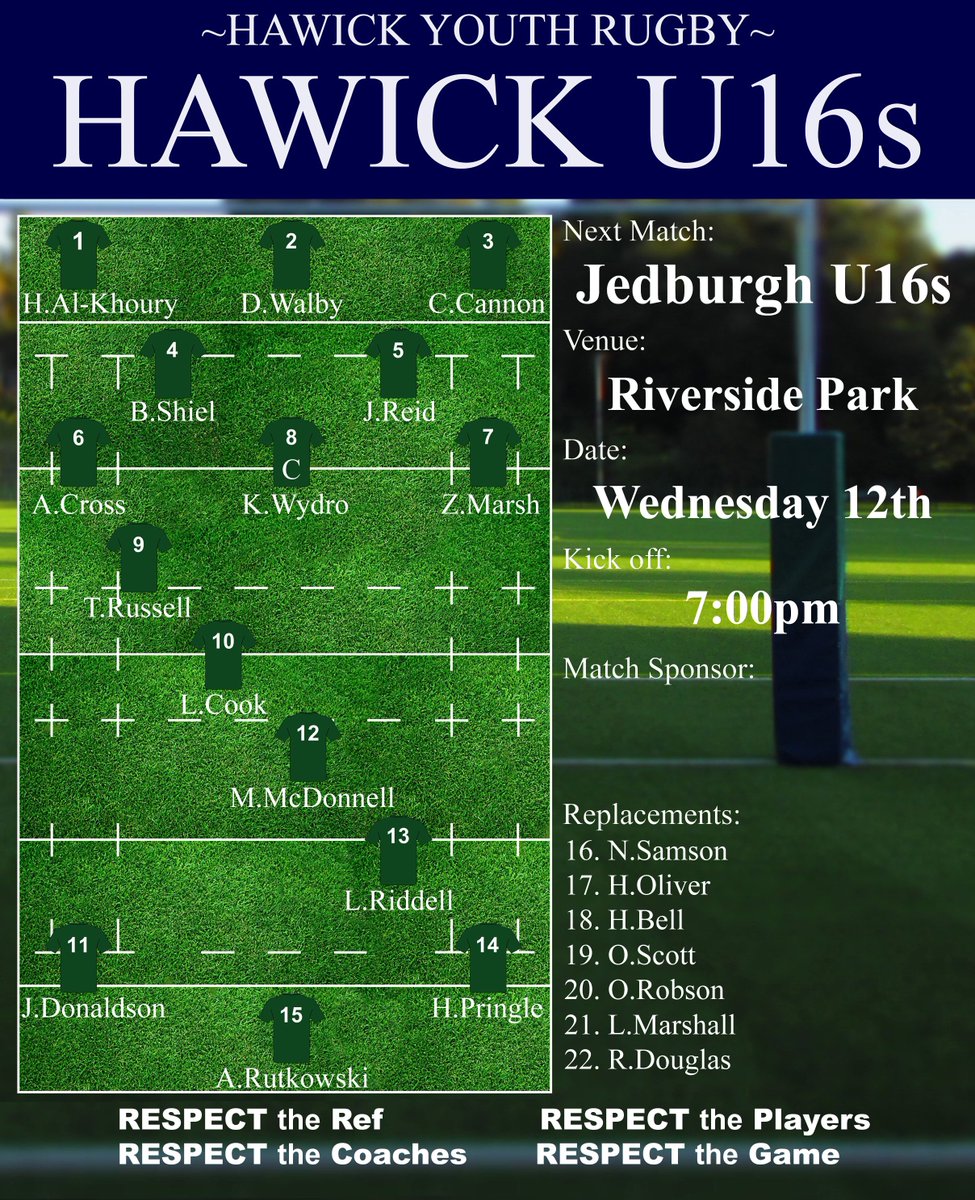 East Region Plate Semi Final
Go well lads 💪🏉💚
#HawickYouthRugby #BIHB #AONR