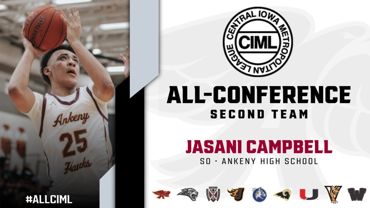 Congratulations to Jasani Campbell!
🏀 CIML All-Conference 🏀
🏅 - Second Team