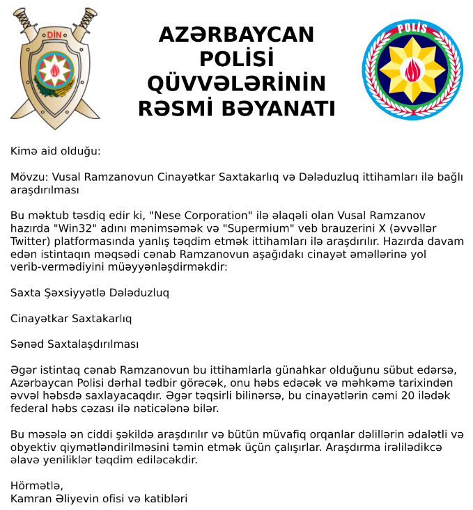 4ms108's tweet photo. @neseeos thats what you get for impersonating supermium, Azerbaijan's cyber police have been contacted, X have also been contacted to take you down. https://t.co/OQj0PkXhFx