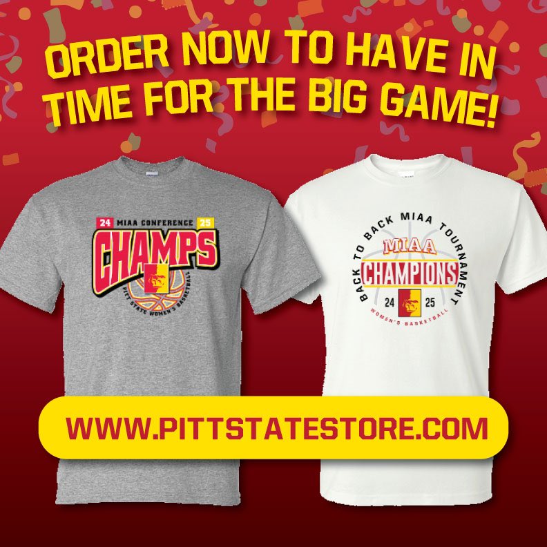 Congratulations to PSU Women’s Basketball! 🏀 🦍
Shop MIAA Conference Champion Gear at the link to show your support!
pittstatestore.com