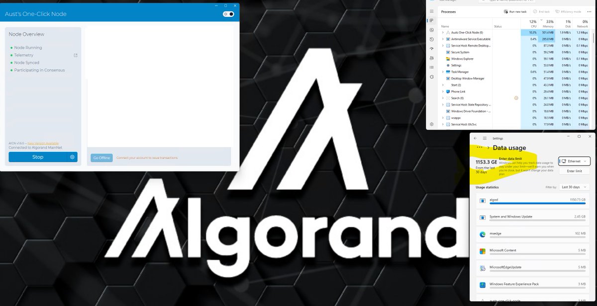 SplashCashX's tweet image. My Algorand Node broke the all-time high for GB processed in a month, at over 1100 GB. On-chain activity continues to increase. Support Algorand, run a node & get paid for it. It's a no-brainer
$ALGO is on fire 🔥🚀
