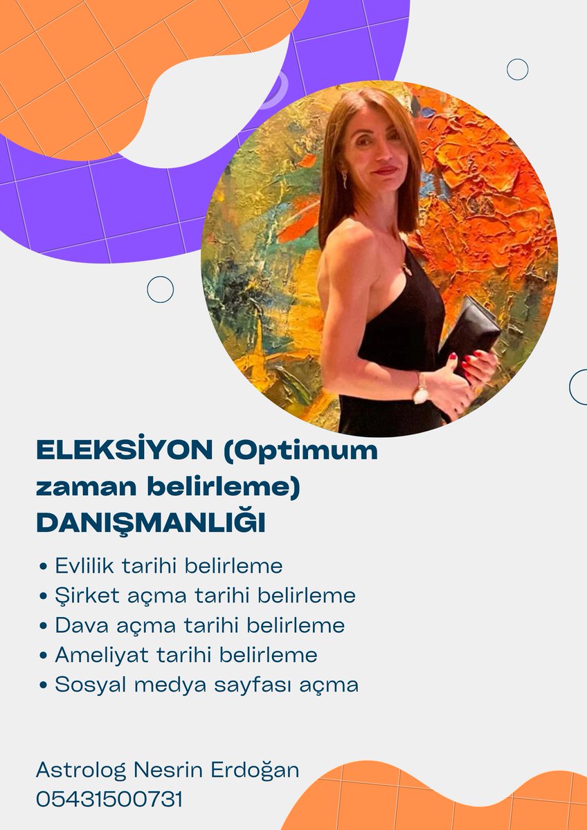 Danışmanlıklarımız hakkında bilgi almak için bizimle iletişime geçebilirsiniz 
#AstrologNesrinErdoğan
