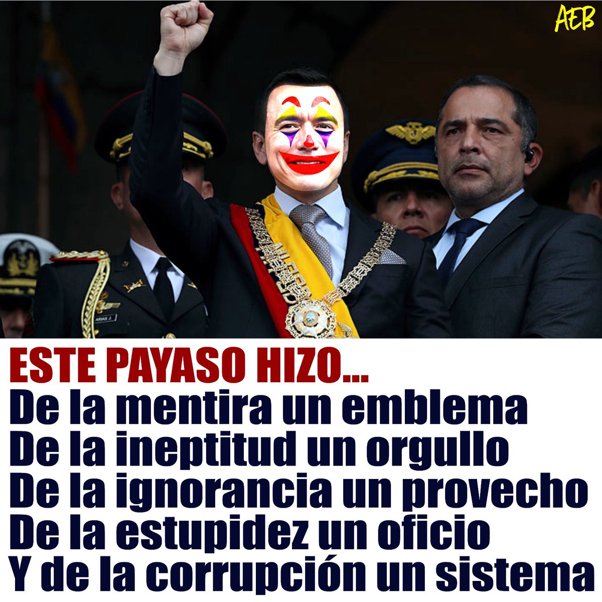 Gracias a este pedazo de basura inútil el apocalipsis está sobre nosotros, pero esta es simplemente la palabra más cercana que los humanos tienen para describir la gran escala de horror y destrucción que ahora es la realidad. Solo el voto decente y sensato salvará al país...