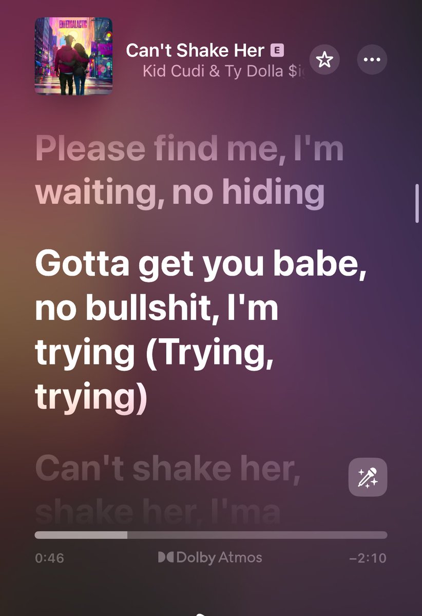 EthanHuff7's tweet photo. @AppleMusic please fix this part of the song. The “trying (trying,trying) is cutting out for some reason. @KiDCuDi https://t.co/Gm5CnZN9HF