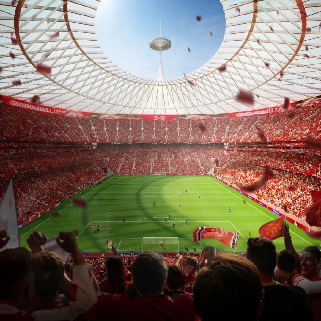ffutboltotal's tweet photo. UN ESPECTACULAR PROYECTO 🏟️

👹 MANCHESTER UNITED presentó lo que será su nuevo estadio. 

Tendrá una capacidad para 100 mil aficionados 

ESTARÍA LISTO PARA EL AÑO 2030 https://t.co/xzzVGM1dNh