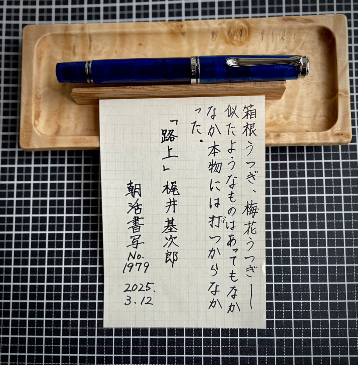 kanaka_beans's tweet photo. 3/12 お題をありがとうございます。
インクは色彩雫の深海🪼
#朝活書写 #M605 https://t.co/LOjsIb3URM