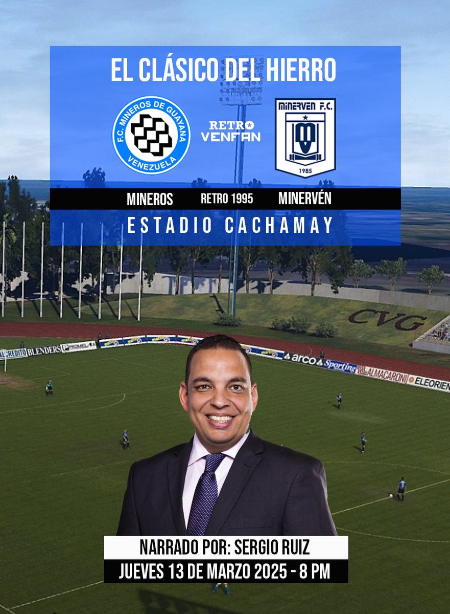 RetroVenFan's tweet image. Vuelve @MinerosGuayana y también vuelven las transmisiones de RetroVenFan 🔥

🎙️ @ruizsergio 
🏟️ Antiguo Cachamay
🎮 Pes2021
📅 13 de Marzo