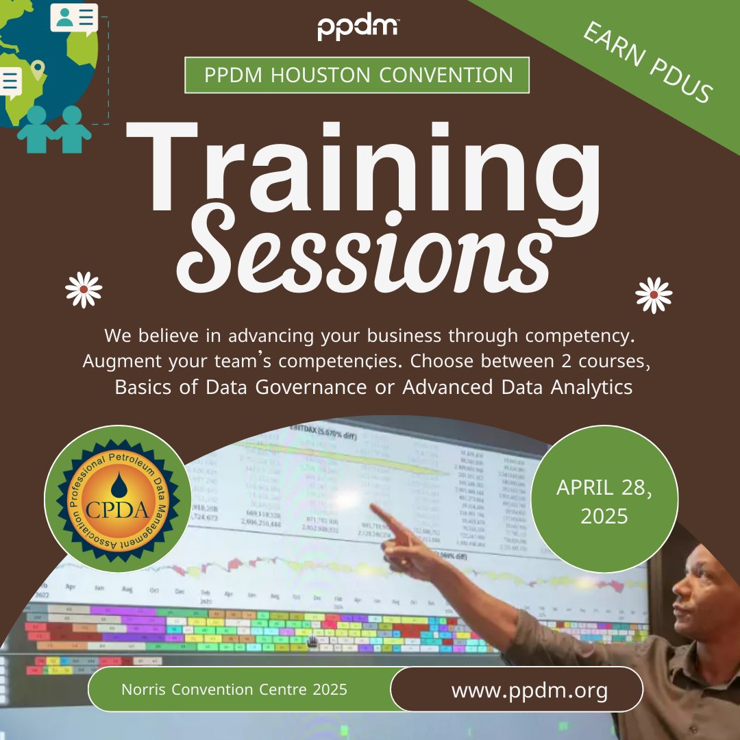 PPDMAssociation's tweet image. Calling all CPDAs in Houston - here's a chance to learn and earn some PDUs.

Register here : ow.ly/MuFy50Vg60g
#Professionaldevelopment #CPDA #Houston