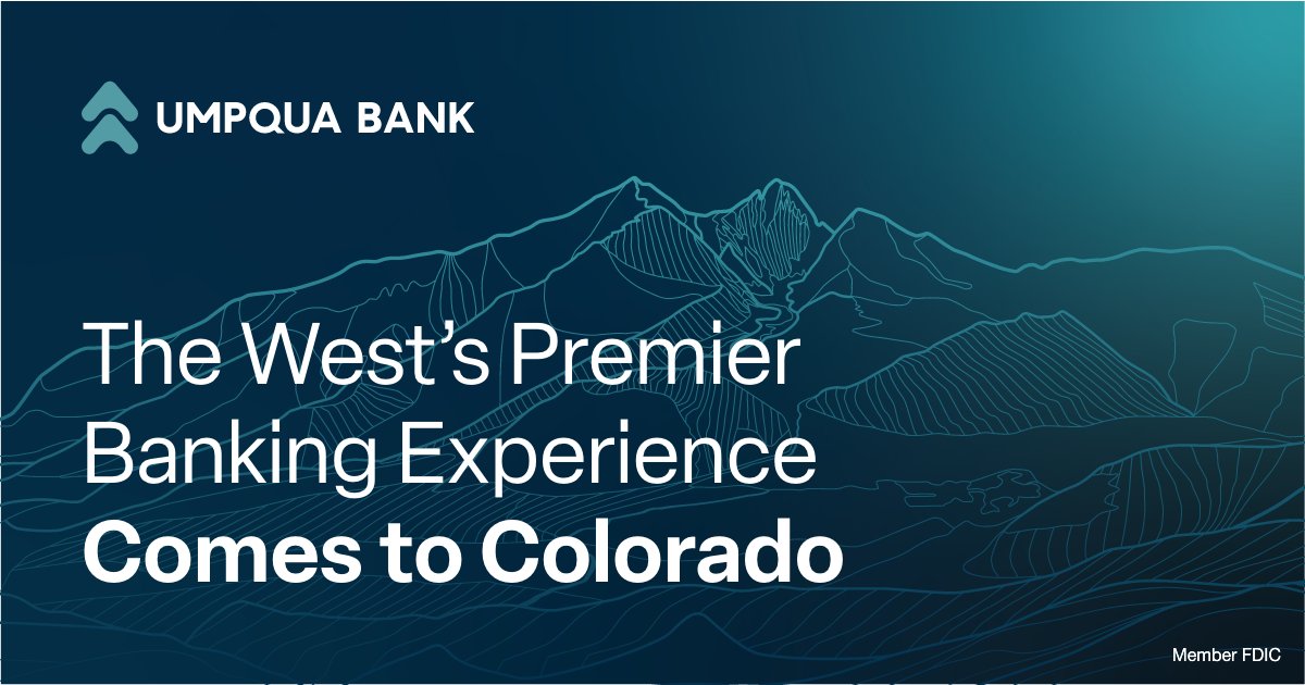 We have officially opened our first retail branch in Denver, Colorado! You can find us in the Denver Tech Center at 4600 S Syracuse St., Suite 150. 

Learn more about our new branch and local team here - ow.ly/KX0G50VcR6Z 

#UmpquaBank #DenverTechCenter #Bank #Colorado