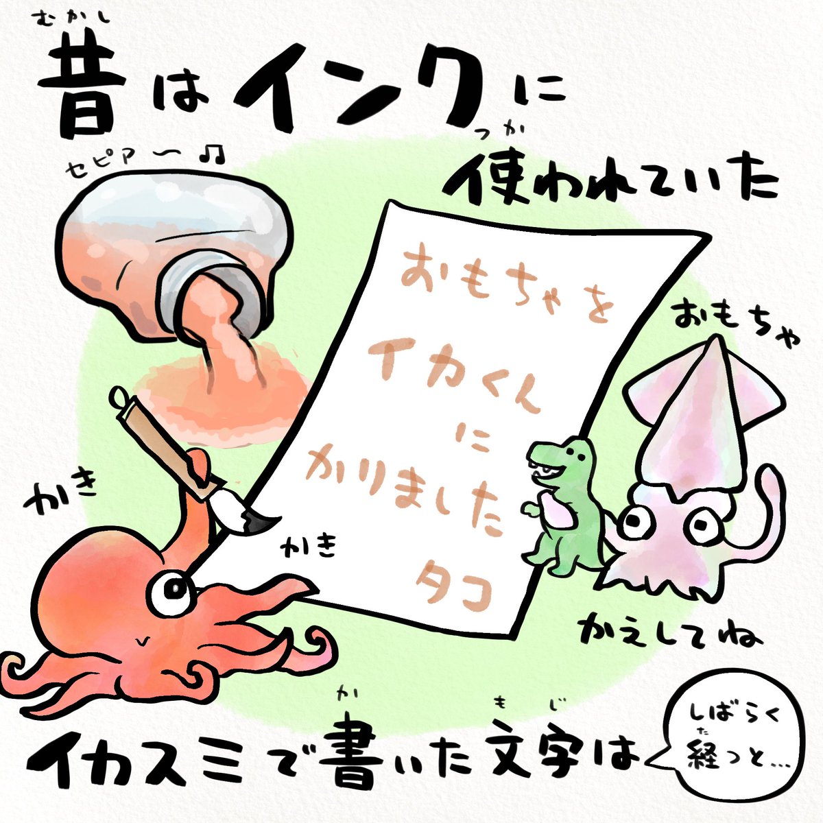 イカスミから生まれた言葉(諸説あり) 