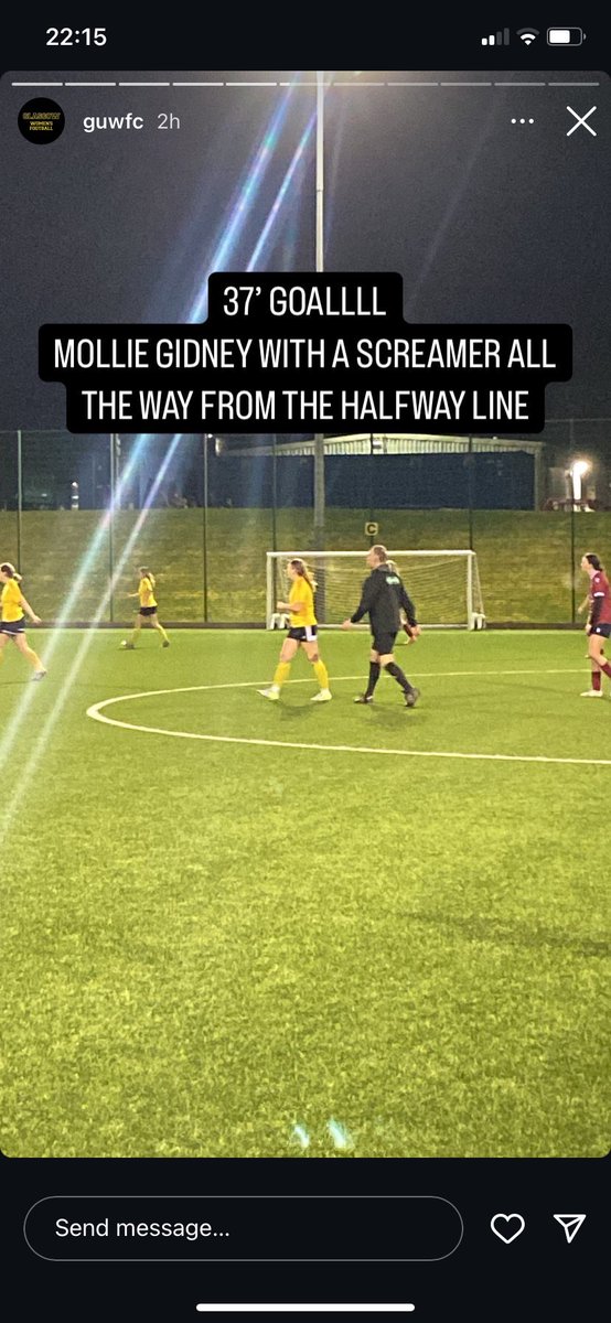 Great game tonight with a very lively crowd and a magnificent strike, not quite the halfway line though. If I get the footage I’ll post it.