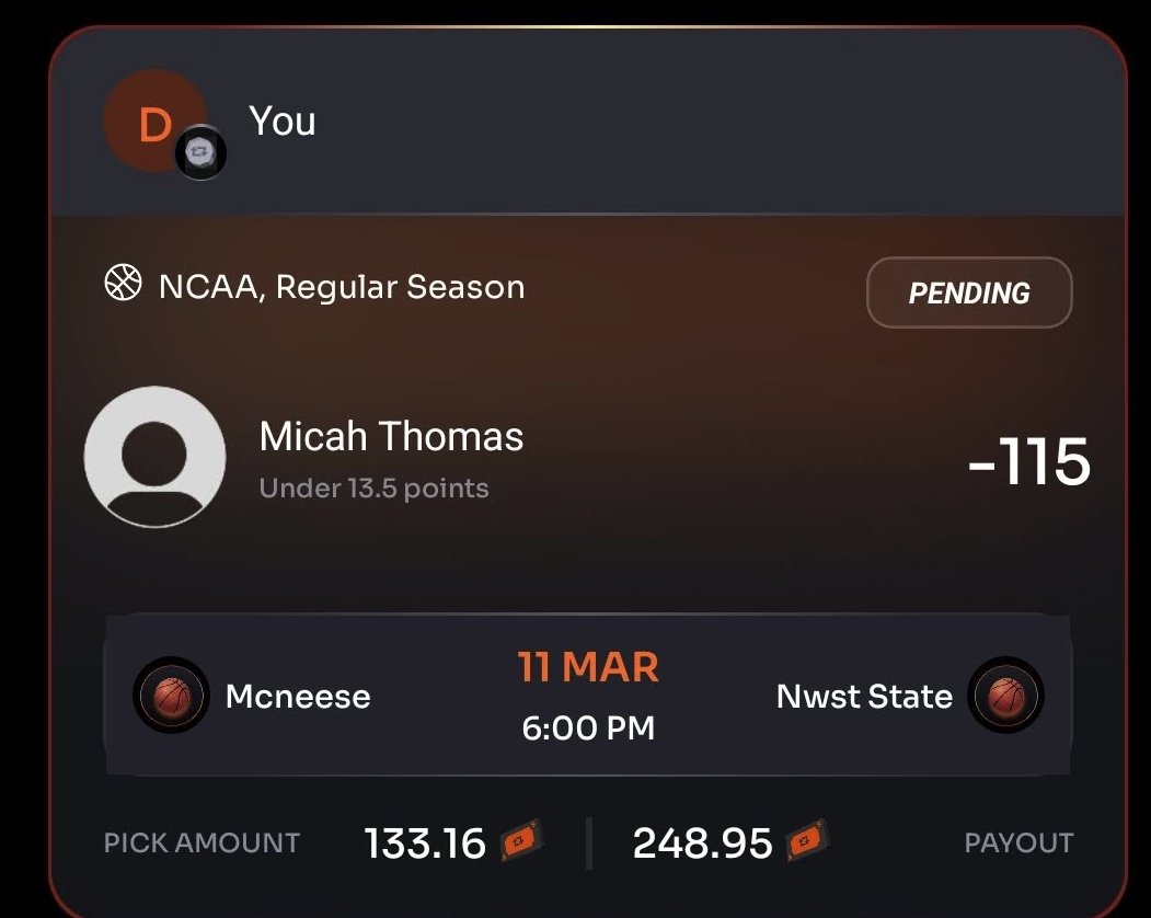 thedaybettor's tweet image. $9 in 60 seconds with @OddsJam mobile alerts 💸
Micah Thomas over 13.5 Pts - Win $142.56 on BetOpenly, give $133.16 on Rebet = $9.40 profit
Under - Win $115.79 on Rebet, give $106.39 on BetOpenly = $9.40 profit
oddsjam.com/?ref=thedaybet…
Code: WINNING