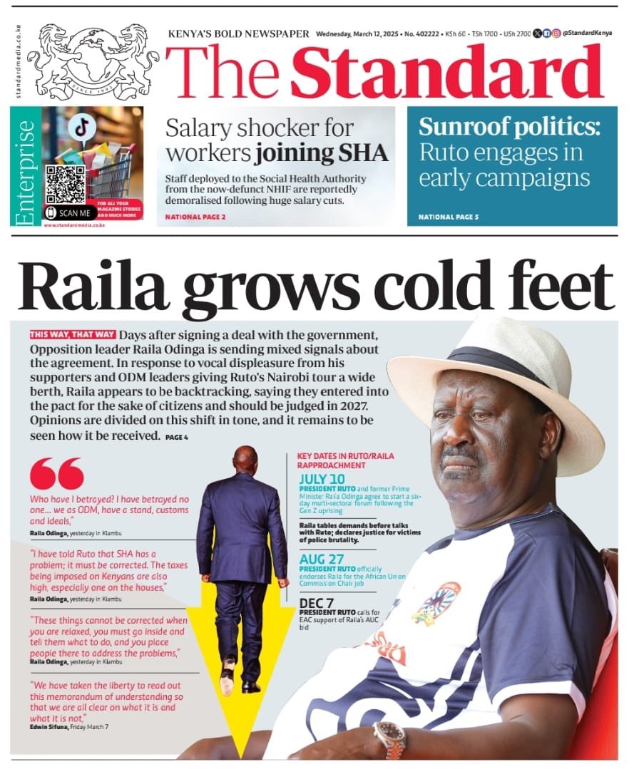 Kahaba wa siasa ashikwa na uoga. #BabaMkora #BabaMsaliti Raila Odinga #BabaIscariot