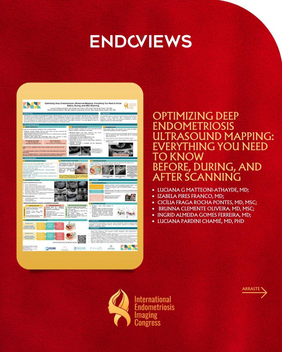 endoviews's tweet image. Confira os trabalhos científicos apresentados no International Endometriosis Imaging Congress (EICE)! Nos dias 8 e 9 de março, em Miami, Flórida, tivemos a honra de apresentar três trabalhos científicos, reforçando a importância da imagem no diagnóstico e manejo da endometriose.