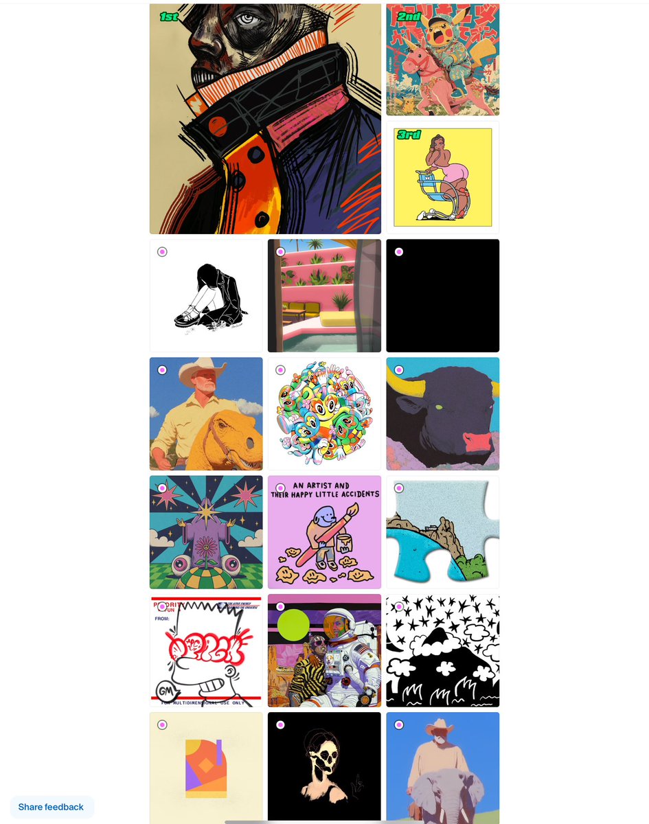 Riding alongside great artists and colectors 🤠
It´s an honor for me to be ranked 13th in the #ilustration category today on <a href="/rodeodotclub/">Rodeo</a> ✨