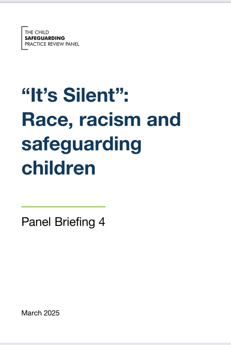 🚨🚨SAFEGUARDING - A really important report has been published by the Child Safeguarding Review Panel focusing on race, racism and racial bias. This is a MUST read for anyone working in education. #safeguarding #childprotection #edutwitter #schoolleaders

gov.uk/government/pub…
